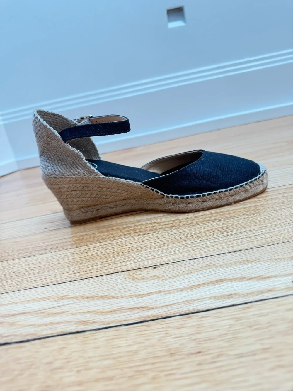 😍 NWOT Toni Pons Caldes Black Linen Espadrille Wedges EU 40/  9-9.5